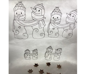 Stickdatei - Schneemann Alphabet Buchstabe H